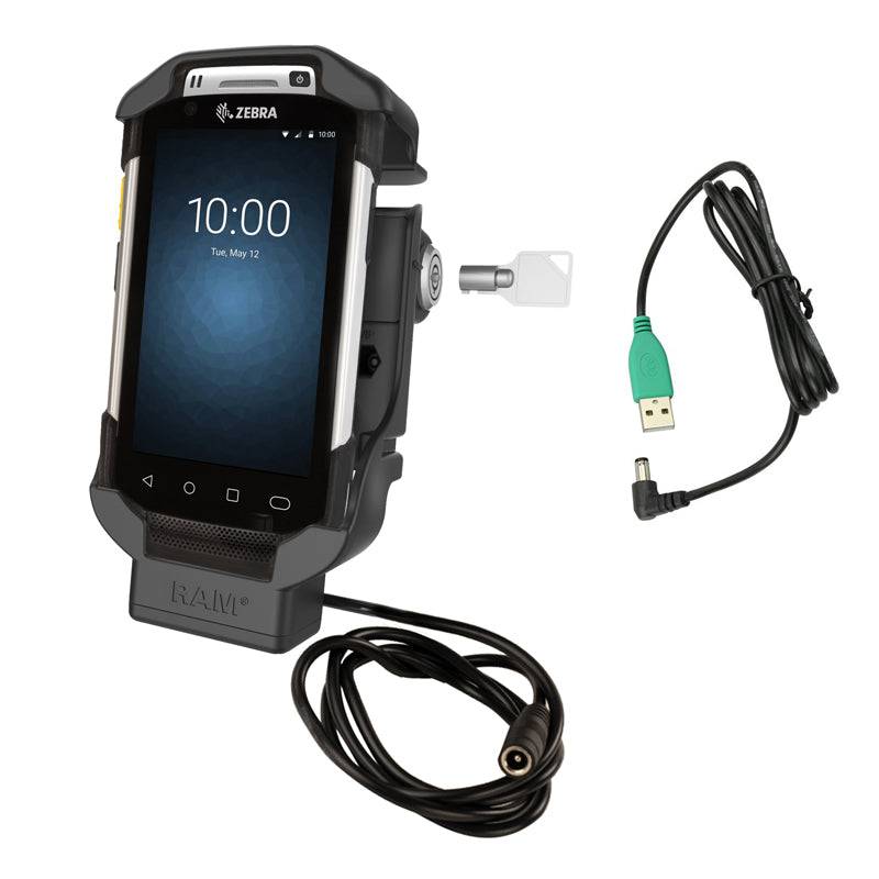 RAM® Key-Locking Form-Fit Powered Dock for Zebra TC70, 72, 75 & 77 - RAM-HOL-ZE7LU - OC Mounts