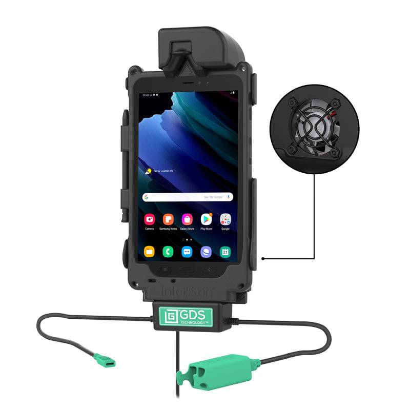 GDS® Cool-Dock™ + Dual USB for Samsung Tab Active3 & 2 - RAM-GDS-DOCKF-SAM62CD2U - OC Mounts