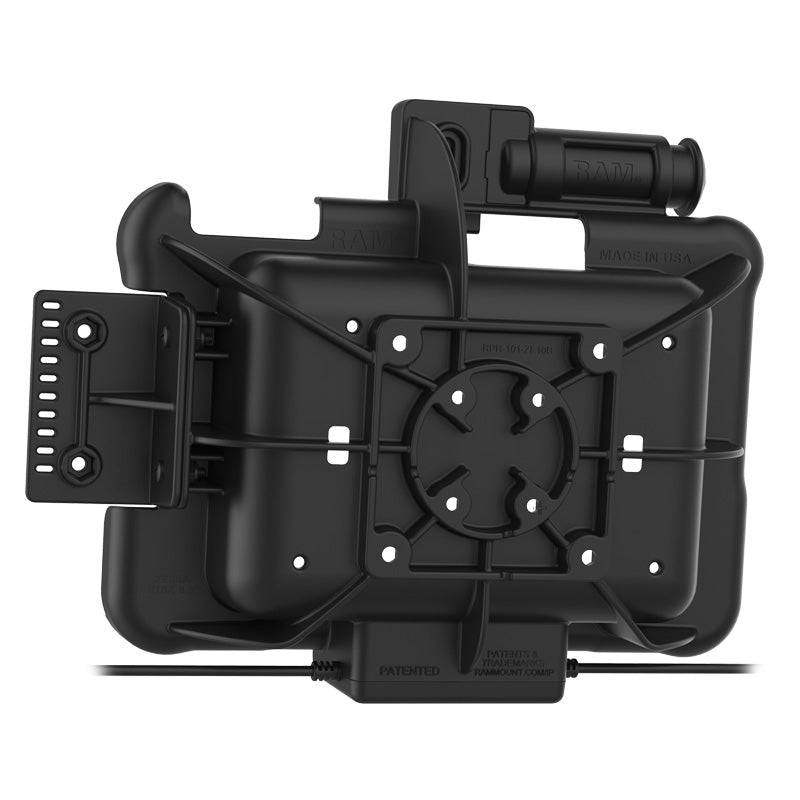 GDS® Key Locking Power + Data & DB9 Dock for Zebra ET5x 8.3" & 8.4" - RAM-HOL-ZE10PDKL-DB9U - OC Mounts