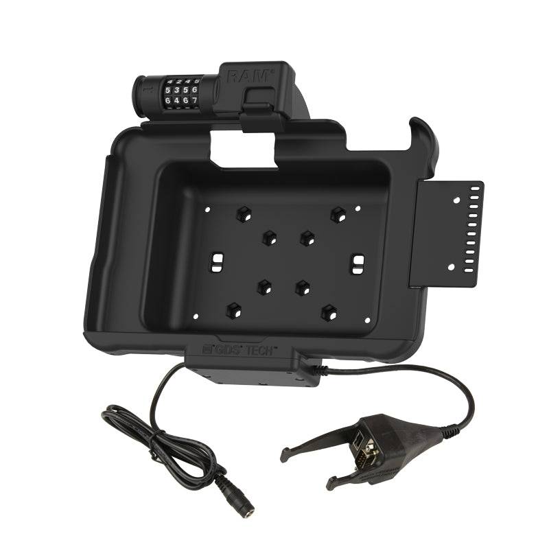 GDS® Combo Locking Power + Data & DB9 Dock for Zebra ET5x 8.3" & 8.4" - RAM-HOL-ZE10PDCL-DB9U - OC Mounts