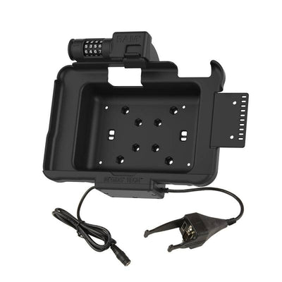 GDS® Combo Locking Power + Data & DB9 Dock for Zebra ET5x 8.3" & 8.4" - RAM-HOL-ZE10PDCL-DB9U - OC Mounts