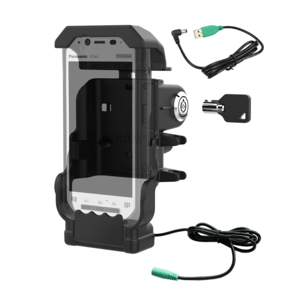 RAM® Powered Key-Locking Cradle for Panasonic Toughbook FZ-N1 & FZ-F1 - RAM-HOL-PAN11PKLU - OC Mounts