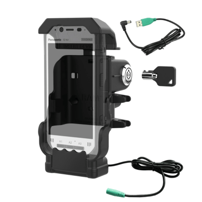 RAM® Powered Key-Locking Cradle for Panasonic Toughbook FZ-N1 & FZ-F1 - RAM-HOL-PAN11PKLU - OC Mounts