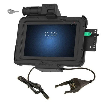 GDS® Key Locking Power + Data & DB9 Dock for Zebra ET5x 8.3" & 8.4" - RAM-HOL-ZE10PDKL-DB9U - OC Mounts