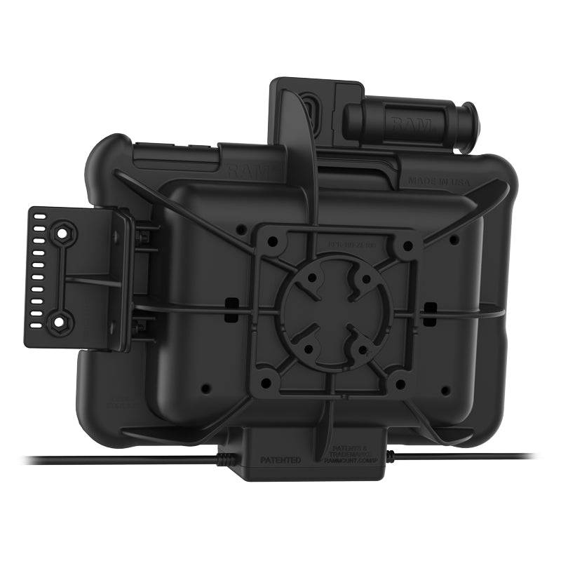 GDS® Key Locking Power + Dual USB Dock for Zebra ET5x 8.3" & 8.4" Series - RAM-HOL-ZE10PD2KLU - OC Mounts
