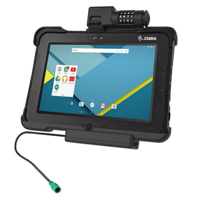 GDS® Combo Locking Powered Dock for Zebra XSLATE L10 - RAM-HOL-ZE15PCLU - OC Mounts