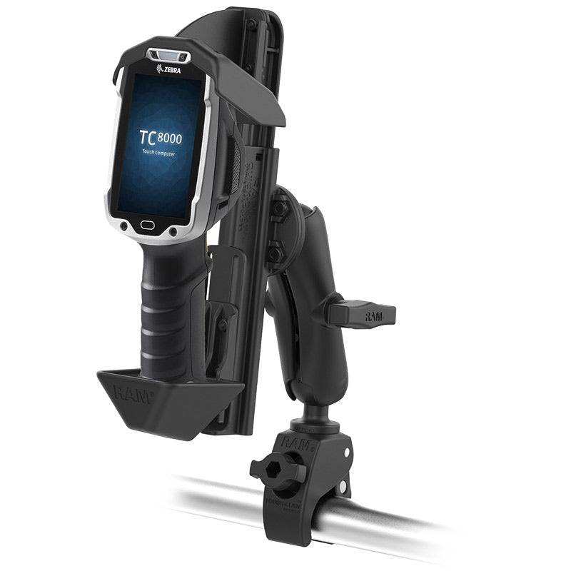 RAM® Quick-Draw™ Mount for Zebra TC8000/8300 with RAM® Tough-Claw™ - RAM-101-400-ZE9U - OC Mounts