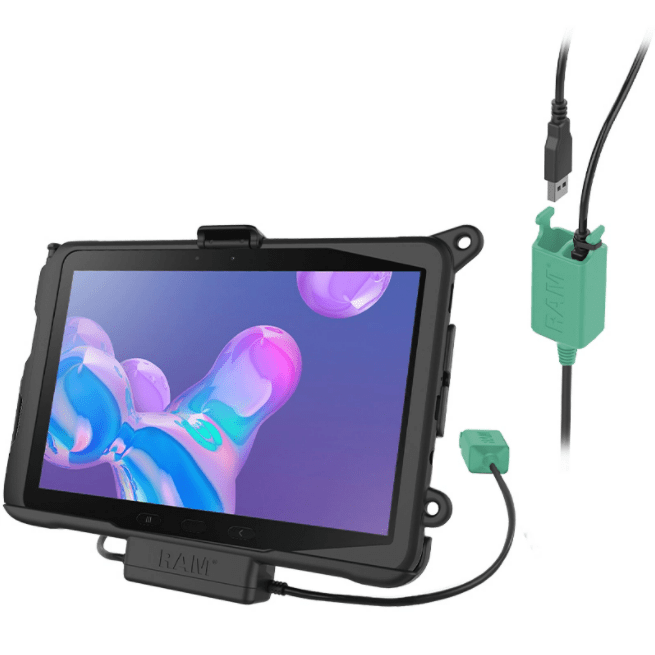 RAM® Power & Dual USB Data Dock for Samsung Galaxy Tab Active Pro - RAM-HOL-SAM52PD2U - OC Mounts