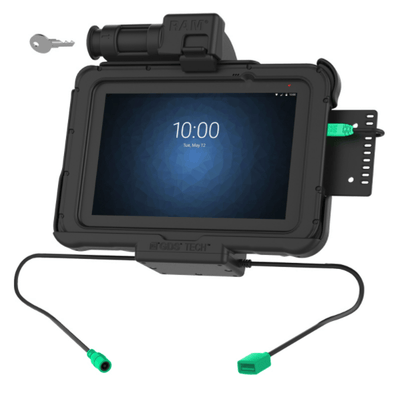 GDS® Key Locking Power + Data Dock for Zebra ET5x 8.3" & 8.4" Series - RAM-HOL-ZE10PDKLU - OC Mounts