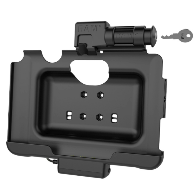 RAM® Skin™ Key-Locking Powered Dock for Samsung Tab Active Pro - RAM-HOL-SAM57PKLU - OC Mounts