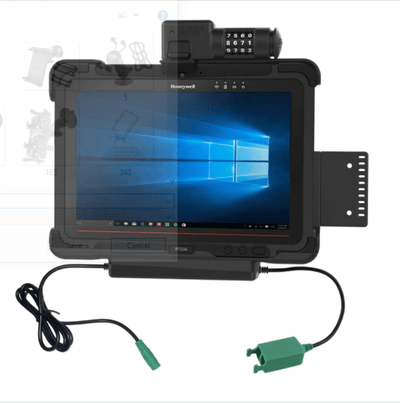 RAM® Combo Locking Power + Dual USB Dock for Honeywell RT10 Tablet - RAM-HOL-HON9PD2CLU - OC Mounts
