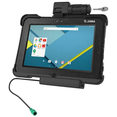 GDS® Key Locking Powered Dock for Zebra XSLATE L10 - RAM-HOL-ZE15PKLU - OC Mounts