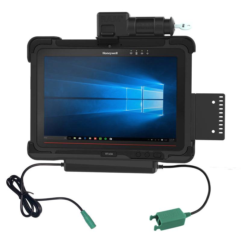 RAM® Key Locking Power + Dual USB Dock for Honeywell RT10 Tablet - RAM-HOL-HON9PD2KLU - OC Mounts