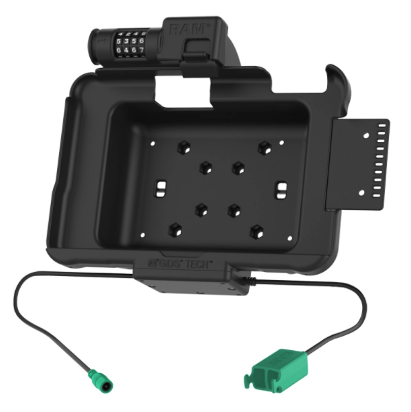 GDS® Combo Locking Power + Dual USB Dock for Zebra ET5x 8.3" & 8.4" - RAM-HOL-ZE10PD2CLU - OC Mounts