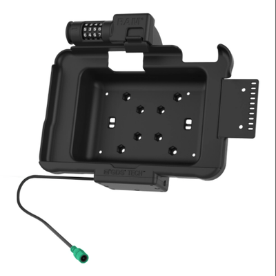 GDS® Combo Locking Powered Dock for Zebra ET5x 8.3" & 8.4" Series - RAM-HOL-ZE10PCLU - OC Mounts