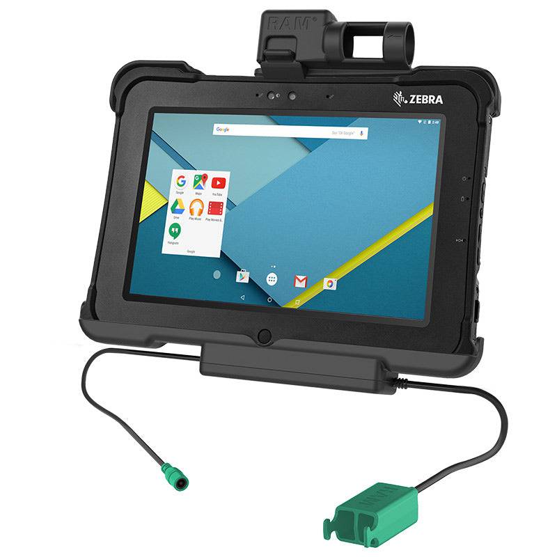 GDS® Power + Dual USB Dock for Zebra XSLATE L10 - RAM-HOL-ZE15PD2U - OC Mounts