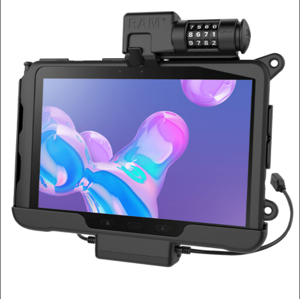 RAM® Skin™ Combo-Locking Power + Data Dock for Samsung Tab Active Pro - RAM-HOL-SAM57PDCLU - OC Mounts