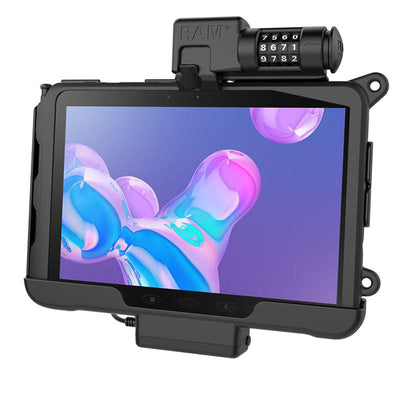 RAM® Skin™ Combo-Locking Powered Dock for Samsung Tab Active Pro - RAM-HOL-SAM57PCLU - OC Mounts