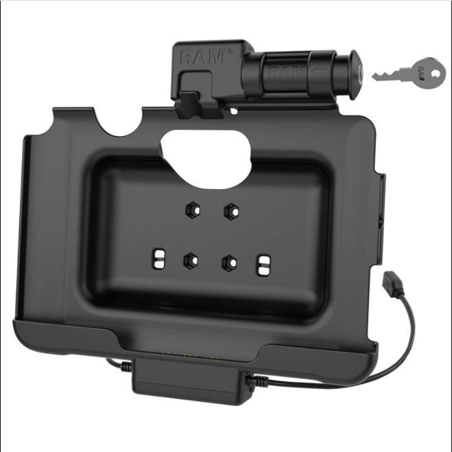RAM® Skin™ Key-Locking Power + Data Dock for Tab Active Pro - RAM-HOL-SAM57PDKLU - OC Mounts
