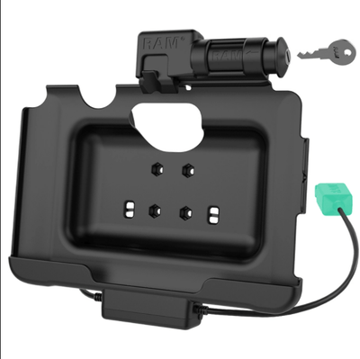 RAM® Skin™ Key-Locking Power + Dual USB Data Dock for Tab Active Pro - RAM-HOL-SAM57PD2KLU - OC Mounts