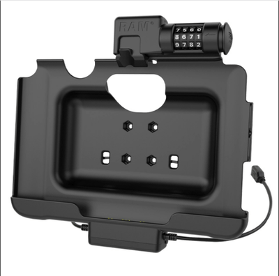 RAM® Skin™ Combo-Locking Power + Data Dock for Samsung Tab Active Pro - RAM-HOL-SAM57PDCLU - OC Mounts