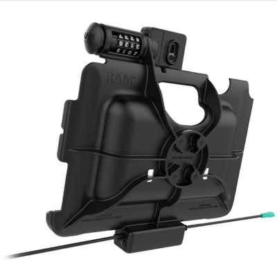 RAM® Skin™ Combo-Locking Power + Dual USB Data Dock for Tab Active Pro - RAM-HOL-SAM57PD2CLU - OC Mounts