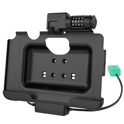 RAM® Skin™ Combo-Locking Power + Dual USB Data Dock for Tab Active Pro - RAM-HOL-SAM57PD2CLU - OC Mounts