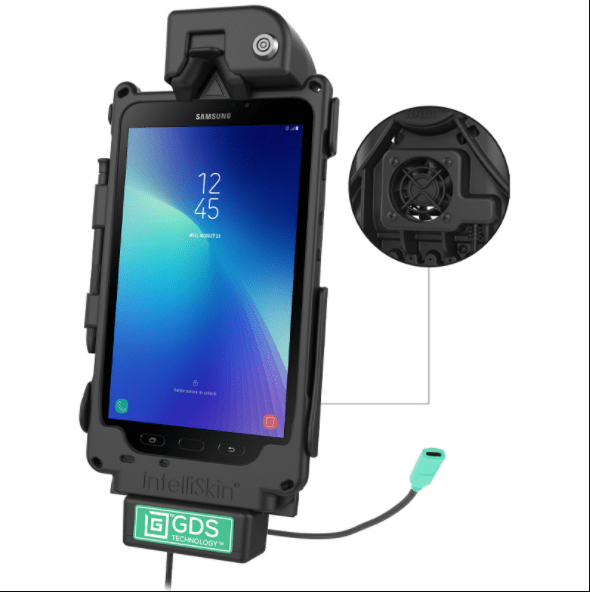 Locking GDS® Cool-Dock™ + Data Sync for Tab Active3 and Tab Active2 - RAM-GDS-DOCKLF-SAM62CU - OC Mounts