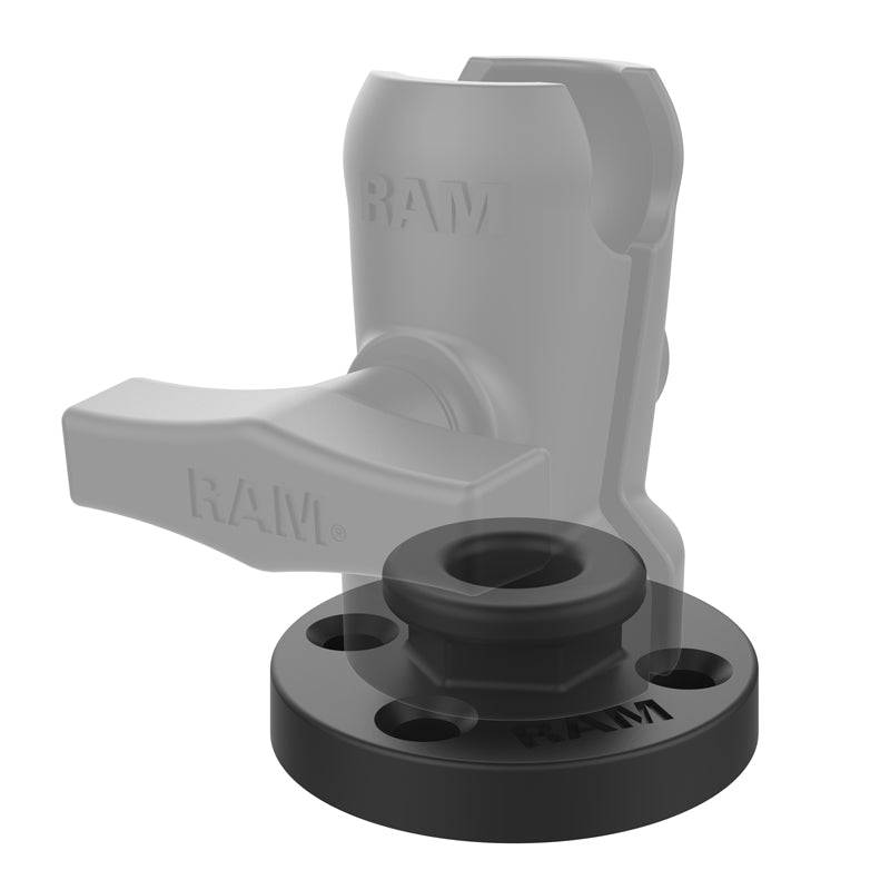 RAM® Round Base Adapter with Aluminum Octagon Button - RAM-324-OFU - OC Mounts