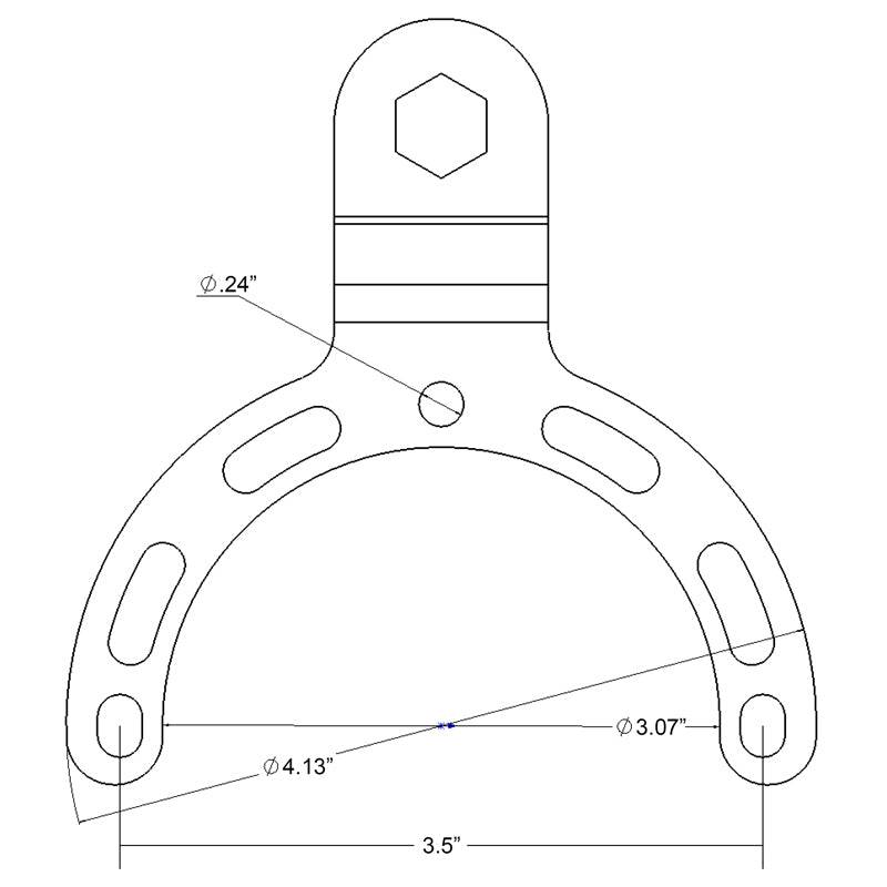 RAM® Small Gas Tank Mount with Diamond Plate - RAM-B-410-A-238U - OC Mounts