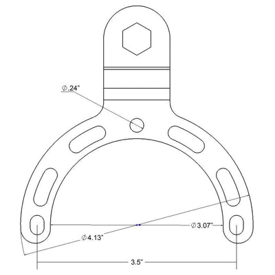RAM® Small Gas Tank Mount with Diamond Plate - RAM-B-410-A-238U - OC Mounts