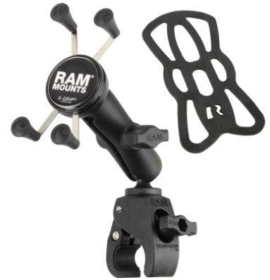 RAM® X-Grip® Phone Mount with RAM® Tough-Claw™ Small Clamp Base - RAM-B-400-HOL-UN7BU - OC Mounts