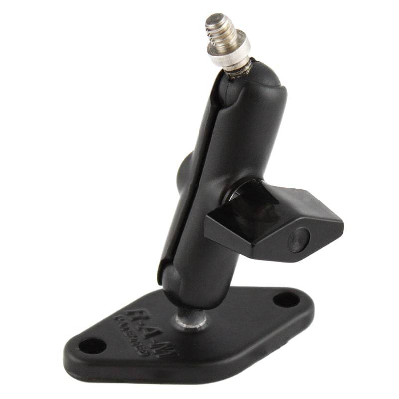 RAM® Double Ball Mount with Diamond Plate and 1/4"-20 Threaded Stud - RAM-A-101AU - OC Mounts