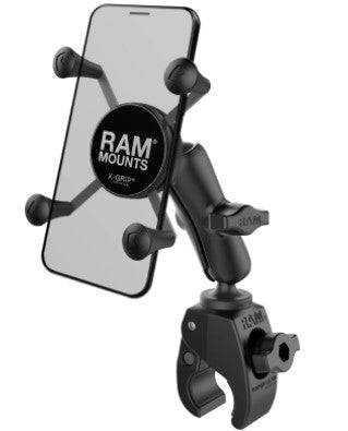 RAM® X-Grip® Phone Mount with RAM® Tough-Claw™ Small Clamp Base - RAM-B-400-HOL-UN7BU - OC Mounts