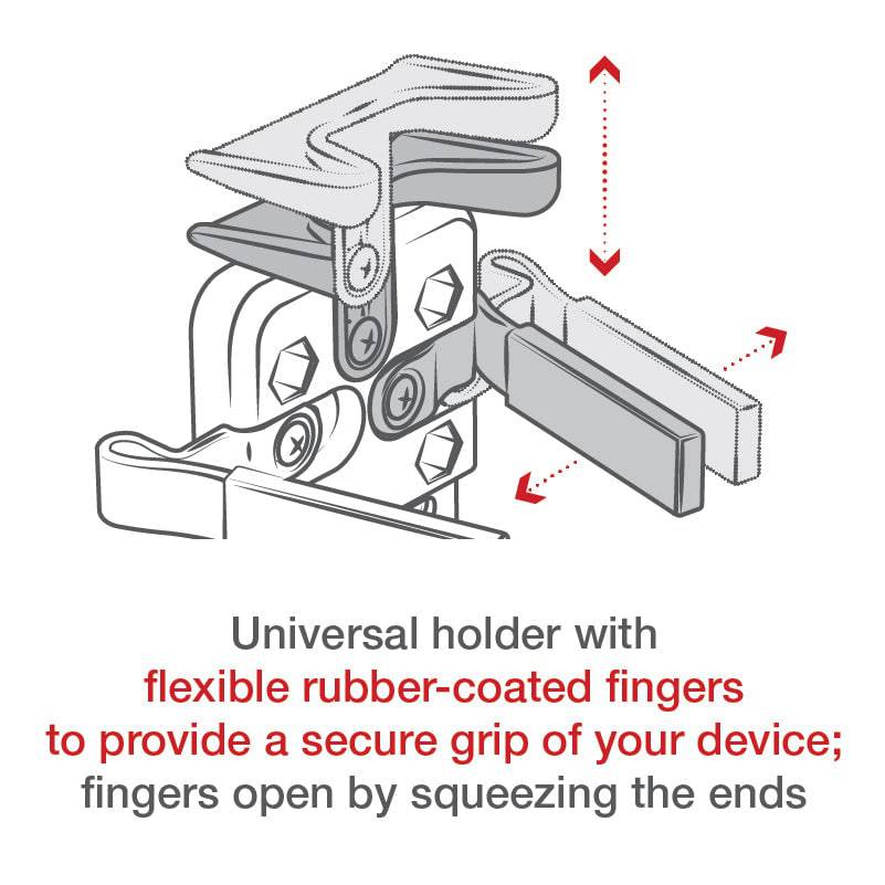 RAM® Finger-Grip™ with Tough-Claw™ Small Clamp Mount & RAM® Roto-View™ - RAM-B-400-C-UN4-ROTO1U - OC Mounts