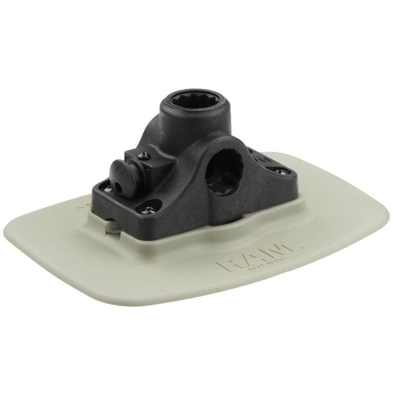 RAM® Bond-A-Base™ Grey Adhesive Base with RAM ROD® Post/Spline Receiver - RAP-398-GRY-114BMPU - OC Mounts