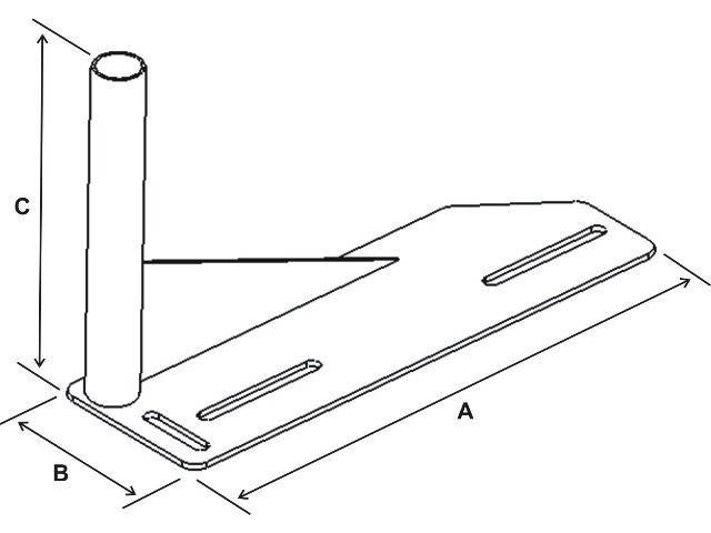 No-Drill™ Laptop Base for the Chevrolet Camaro, Caprice, Ford Crown Victoria Police Interceptor & Lincoln Town Car - RAM-VB-117 - OC Mounts