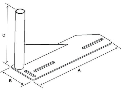 No-Drill™ Laptop Base for the Chevrolet Camaro, Caprice, Ford Crown Victoria Police Interceptor & Lincoln Town Car - RAM-VB-117 - OC Mounts