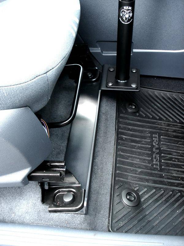 No-Drill™ Laptop Base for the Chrysler Town & Country, Dodge Grand Caravan & Ford Transit Connect - RAM-VB-175 - OC Mounts