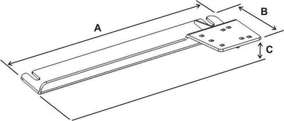 No-Drill™ Laptop Base for the Chrysler Town & Country, Dodge Grand Caravan & Ford Transit Connect - RAM-VB-175 - OC Mounts