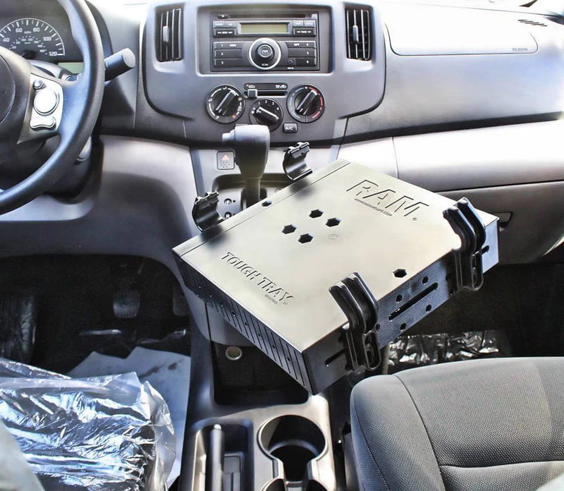 No Drill Laptop Mount for 2015-2018 Chevy City Express, 2010-21 Nissan NV200 S and Nissan NV200 SV Compact Cargo - RAM-VB-192-SW1