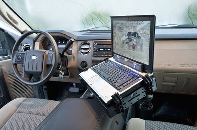 No Drill Laptop Mount for 1999-2016 Ford F250-F550  - RAM-VB-185-SW1 - OC Mounts