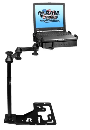 Universal No Drill Laptop Mount for Big Rigs and Heavy Duty Trucks - RAM-VB-168-SW1 - OC Mounts