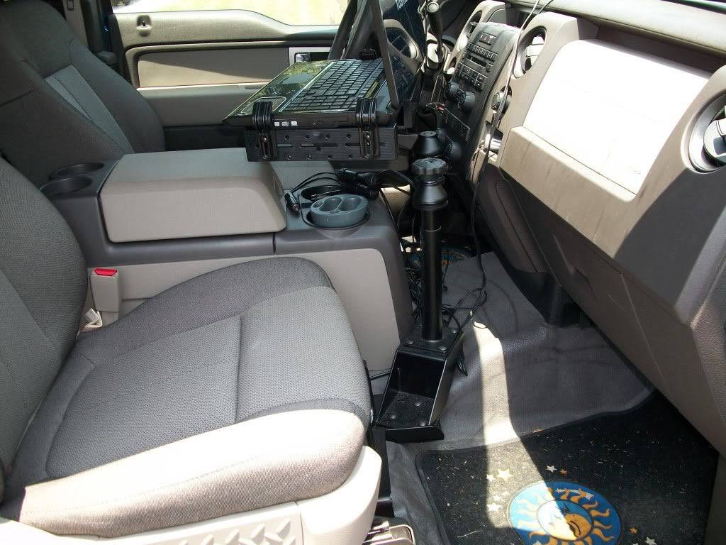 RAM-VB-109-SW1 - Ford F150 2004-2014 and 2005-2011 Lincoln Mark LT and more - No Drill Laptop Mount - OC Mounts