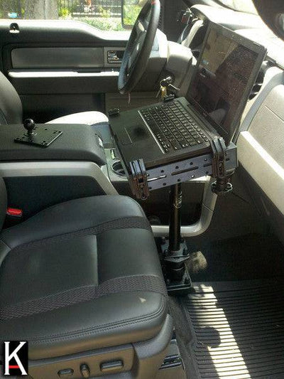 No Drill Laptop Mount for 2004-2014 Ford F150 and 2005-2011 Lincoln Mark LT (Clears Cup Holder) - RAM-VB-109A-SW1 - OC Mounts