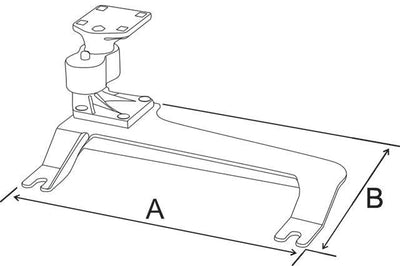 No-Drill™ Laptop Base for the Chevrolet Avalanche, Silverado, Suburban, Tahoe, GMC Sierra, Yukon & Hummer H2 - RAM-VB-159 - OC Mounts
