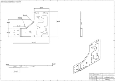 Universal No-Drill™ Vehicle Base for heavy duty trucks - RAM-VB-168 - OC Mounts