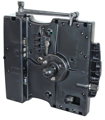 RAM Composite Tough-Dock Powered Cradle w/Port Rep, ROUND ADAPTER BASE for Toughbook 31 - RAM-234-PAN1PB - OC Mounts