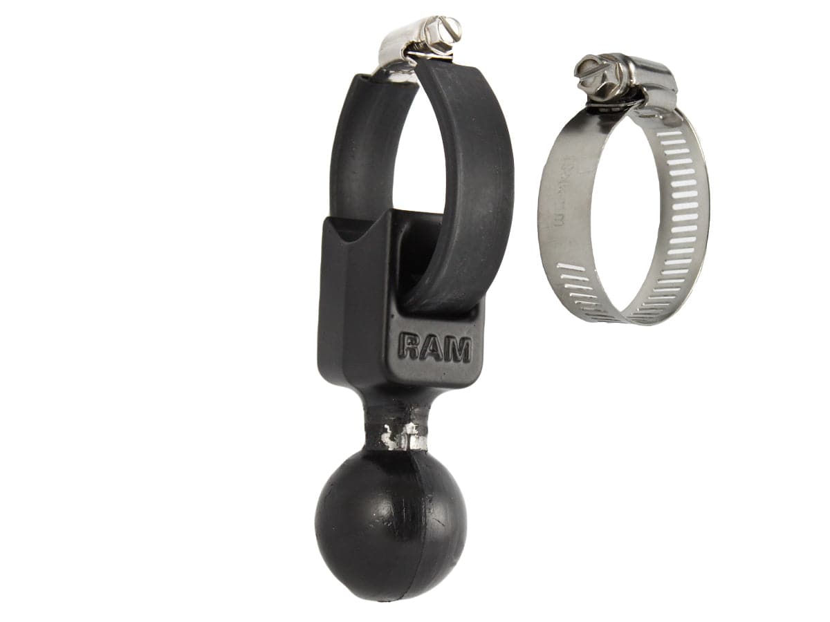RAM 1.5" Ball Base with Strap 1" to 2.1" Diameter - RAM-108BU - OC Mounts