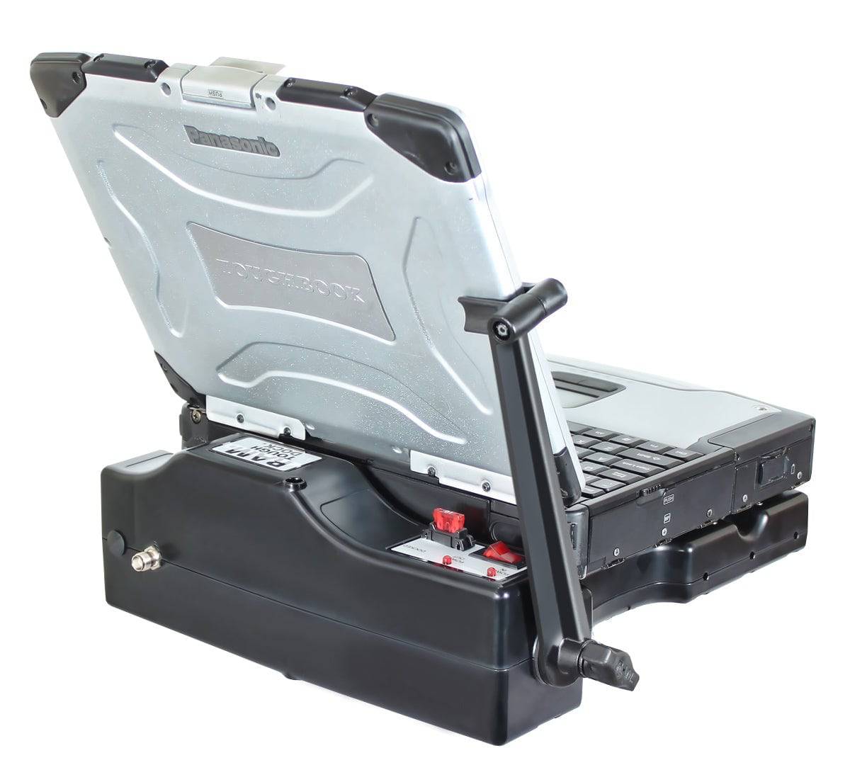 RAM Composite Tough-Dock Powered Cradle w/Port Rep, ROUND ADAPTER BASE for Toughbook 31 - RAM-234-PAN1PB - OC Mounts